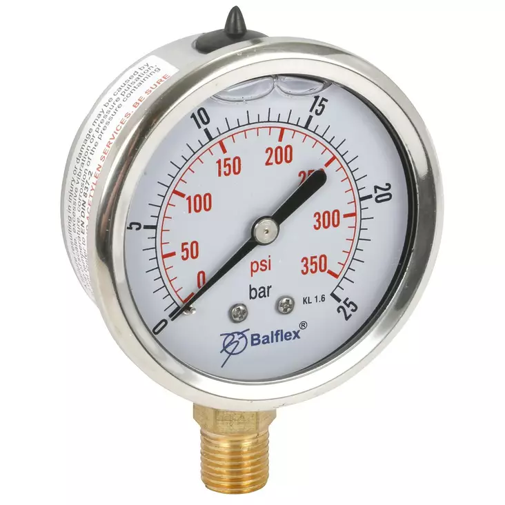 PAINEMITTARI 25BAR 63MM 1/4 BSP ALAKIINNITYS - Painemittarit - HPM63025AK - 1