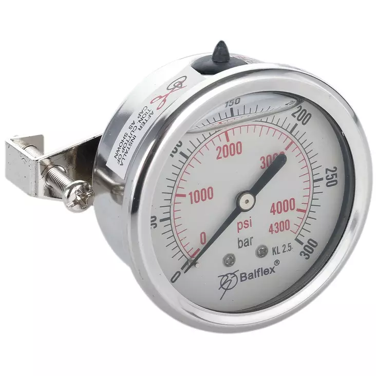 PAINEMITTARI 300BAR 63MM 1/4 BSP TAKAKIINNITYS - Painemittarit - HPM63300TK - 1