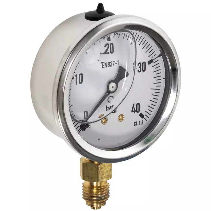 PAINEMITTARI 40BAR 63MM 1/4 BSP ALAKIINNITYS - Painemittarit - HPM63040AK - 1