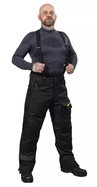 TALVIHOUSUT FREMONT MUSTA/FL.KELT - Talvityöhousut - PAT187K-2XL - 1