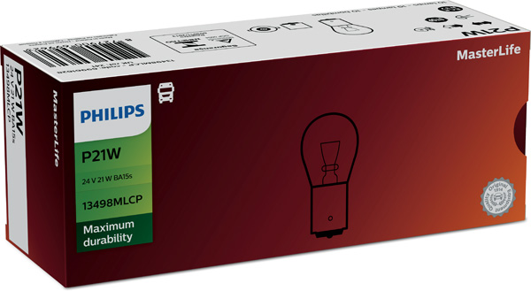 AUTOL.PHILIPS P21W 24V 21W MASTER LIFE - Halogen-polttimot - 100-13498ML - 1