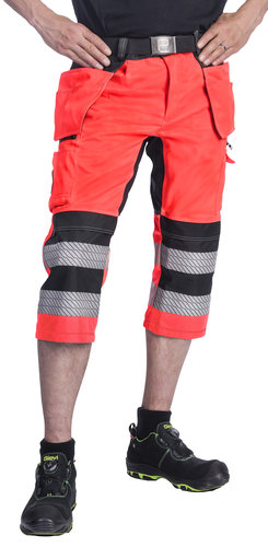 CAPRIT STRETCH MOREENI PUN./MUSTA - Työshortsit - PAT541P-3XL - 1