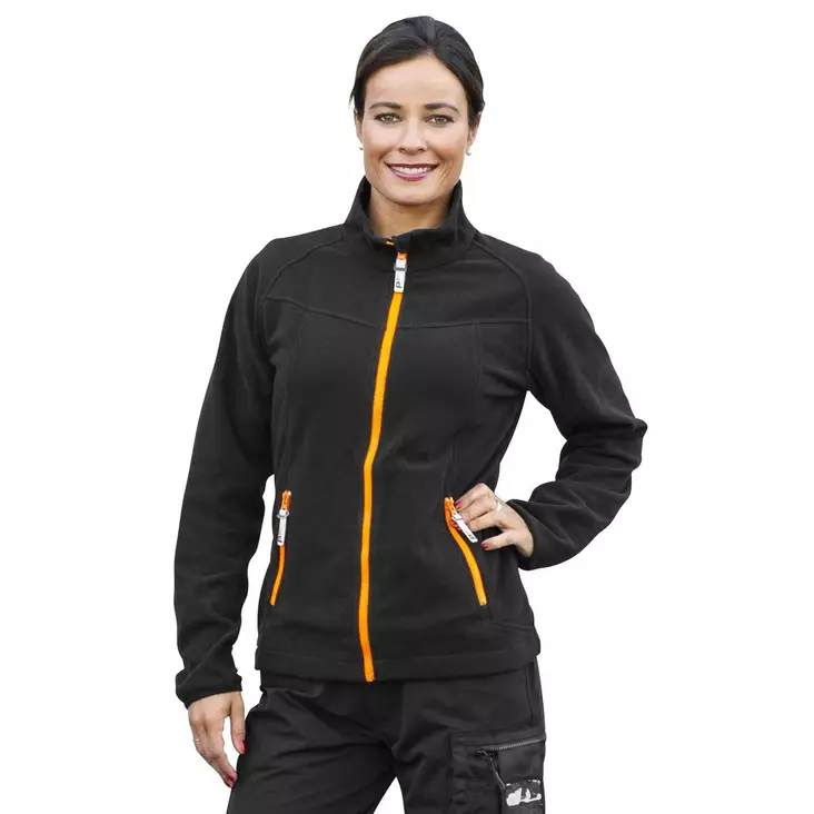 FLEECETAKKI ARGONIT MUSTA/FL.OR - Fleecetyötakit - PAT174O-2XL - 1