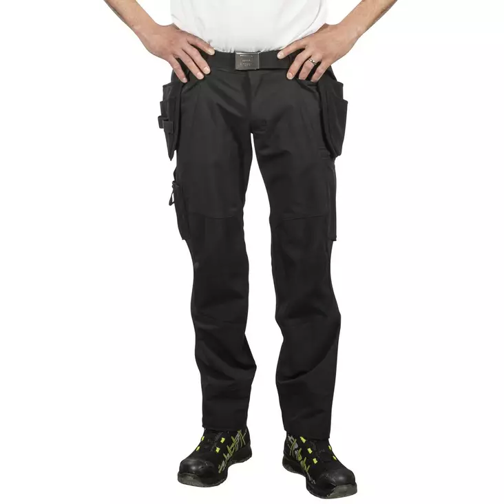 HOUSUT STRETCH BARIITTI MUSTA - Kesätyöhousut - PAT179M-2XL - 1