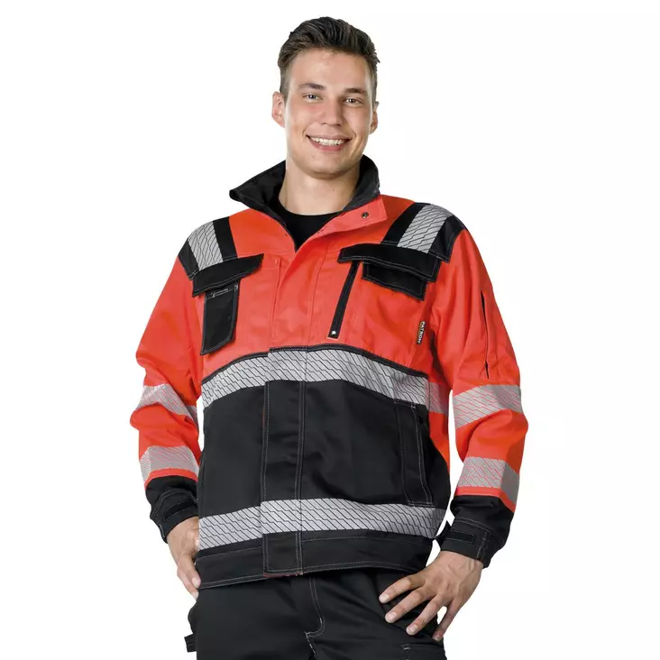 TAKKI GRANIITTI PUN/MUSTA - Kesätyötakit - PAT548P-2XL - 1