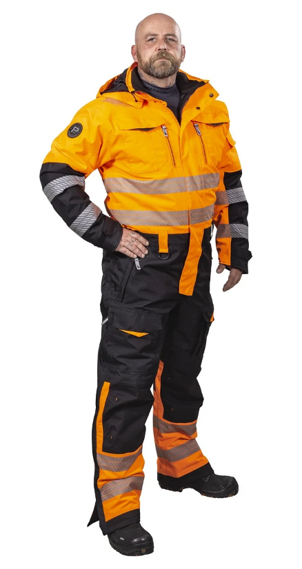 TALVIHAALARI ARROW FL.ORANS/MUSTA L - Työhaalarit - PAT527O-2XL - 1