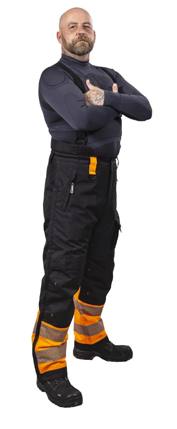 TALVIHOUSUT AUSTIN FL.ORANS/MUSTA L - Talvityöhousut - PAT525O-2XL - 1