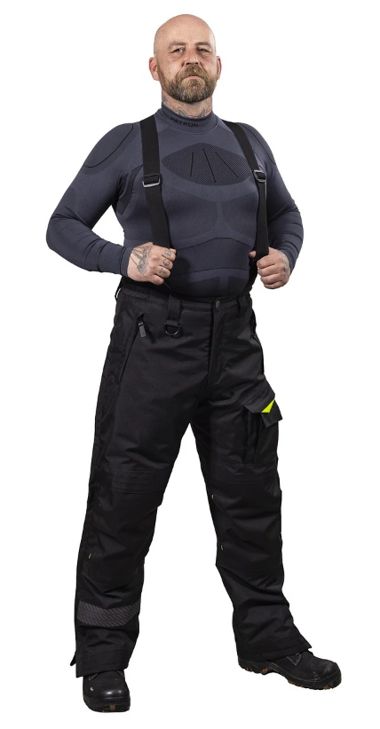 TALVIHOUSUT FREMONT MUSTA/FL.KELT - Talvityöhousut - PAT187K-2XL - 1