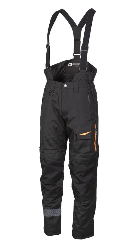 TALVIHOUSUT FREMONT MUSTA/FL.ORANS - Talvityöhousut - PAT187O-2XL - 1