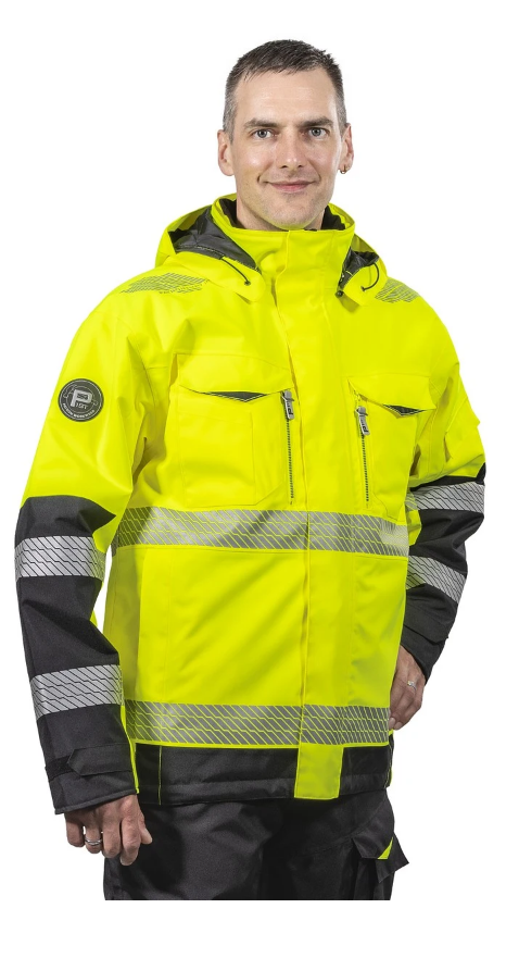 TALVITAKKI ANTON FL.KELT/MUSTA LK2 - Talvityötakit - PAT524K-2XL - 1