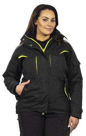 TALVITAKKI FEY NAISTEN MUSTA/FL.KELT - Naisten työtakit - PAT186N-L - 1