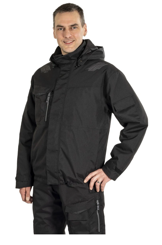 TALVITAKKI FLORIAN MUSTA/T.HARMAA - Talvityötakit - PAT186M-2XL - 1