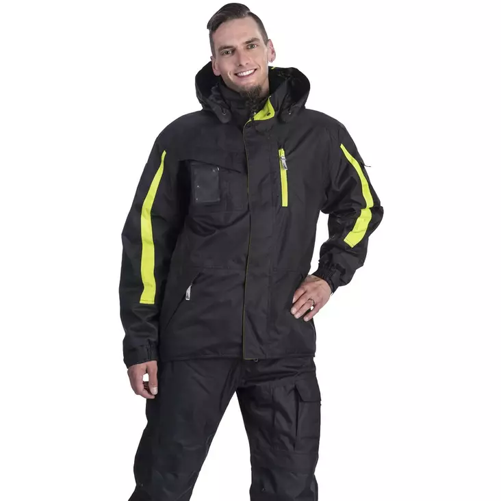 TALVITAKKI GRAFIITTI MUSTA 5XL-2XS - Talvityötakit - PAT126A-2XL - 1