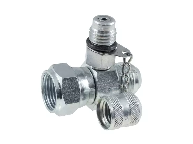 MITTAUSLIITIN JIC T-LIITIN UK-SK MITTAUSPISTEELLÄ - Paineenmittausletkut ja -liittimet - 2045-J04-J04-M - 1