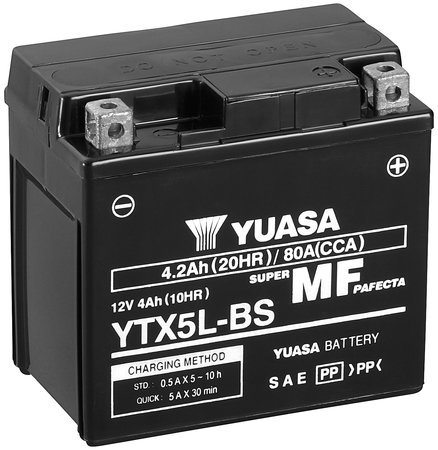 AKKU YUASA MP 4,2AH AGM -+ 115X72X107 - MP-, kelkan- ja mönkijän akut - YTX5L-BS - 1