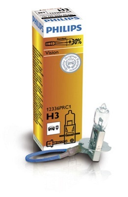 AUTOL.PHILIPS H3 12V 55W PK22S VISION - Halogen-polttimot - 100-12336VIS - 1