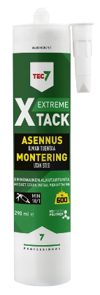 X-TACK ASENNUSLIIMA 290ML VALK - Tiivistemassat ja -liimat - TEC745V - 1